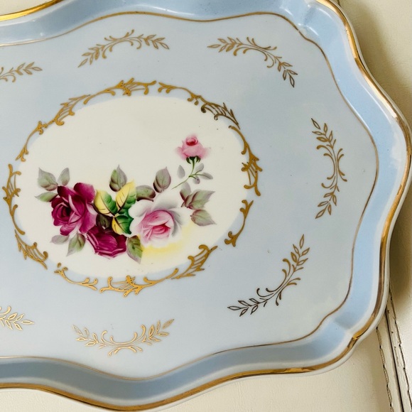 Vintage porce light blue tray - Picture 9 of 10